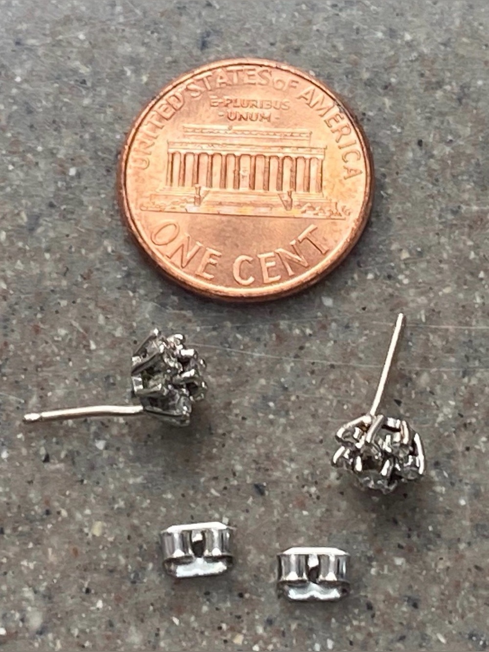 White Gold and Diamond Starburst Stud Earrings - Picture 3 of 7